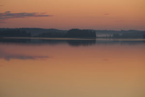 Lake landscape in the sunrise colors, Finland Lake landscape in the sunrise colors, Finland